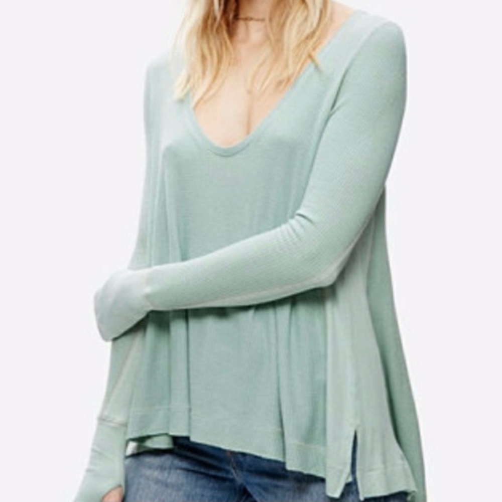 Cynthia Rowley Long Sleeve Scoop Neck Top Size S